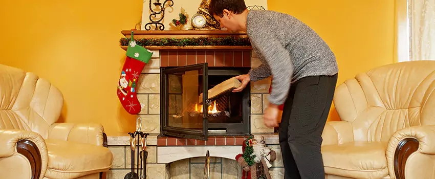 Rusted Metal Fireplace Restoration in Lexington, South Carolina
